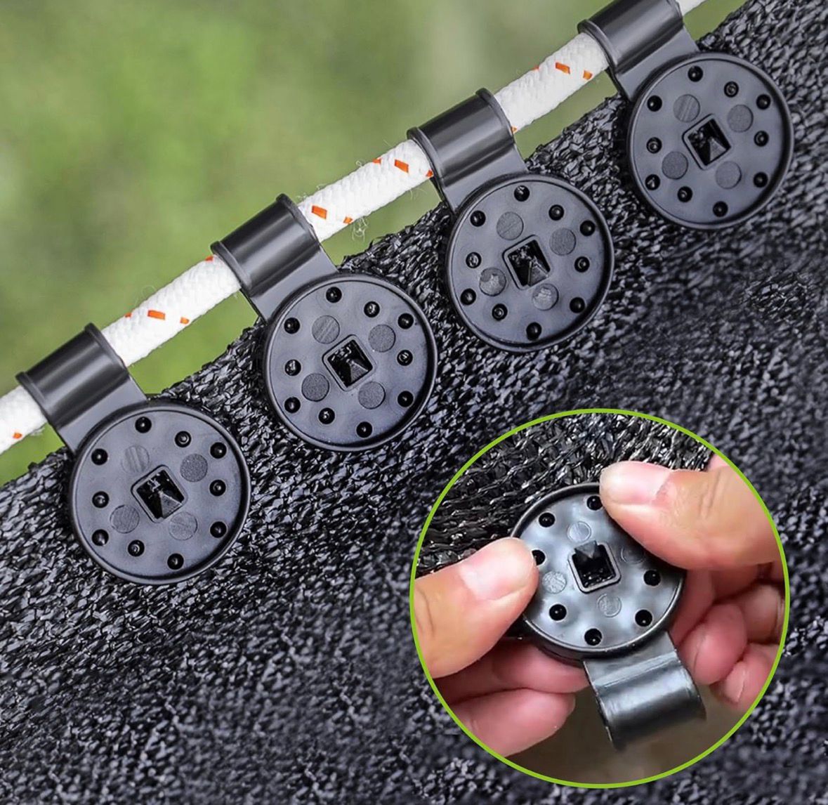 SombraTech®- La solución práctica para tu malla floja (Kit 100 broches)